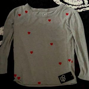 Chaser hearts sweater sweatshirt New!